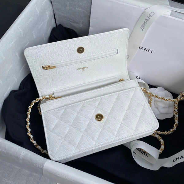 CHANEL CHAIN WALLET CAVIAR NEW EDITION BestValue 1364 - Image 7