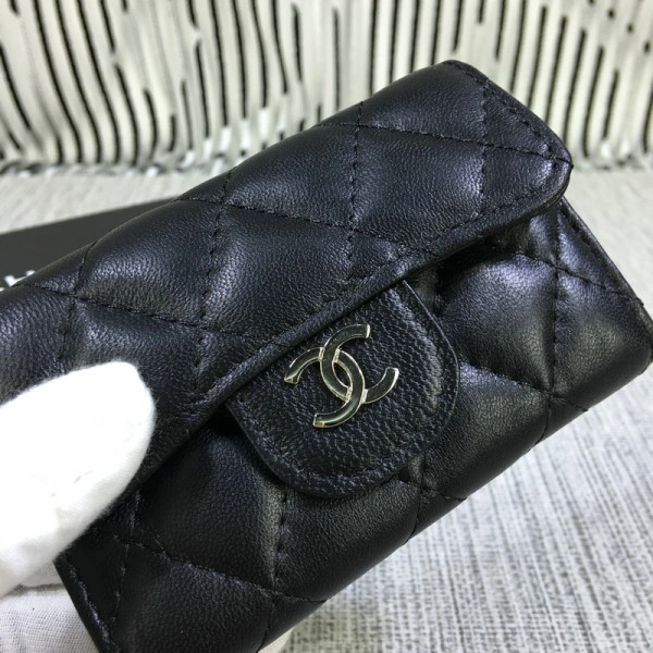 CHANEL Lambskin Wallet Gold Silver Hardare TopPick 1842 - Image 3