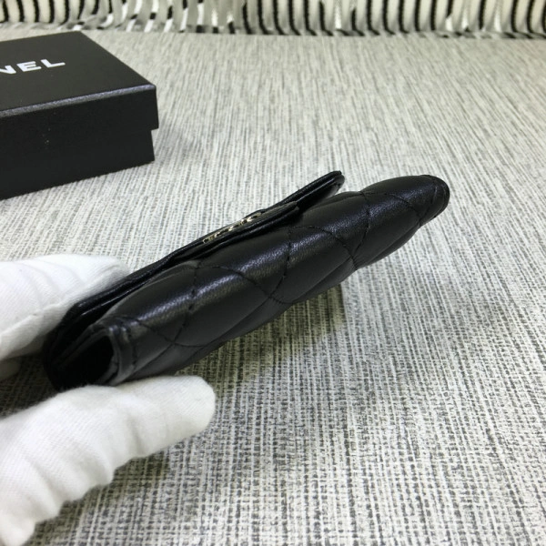 CHANEL Lambskin Wallet Gold Silver Hardare TopPick 1842 - Image 11