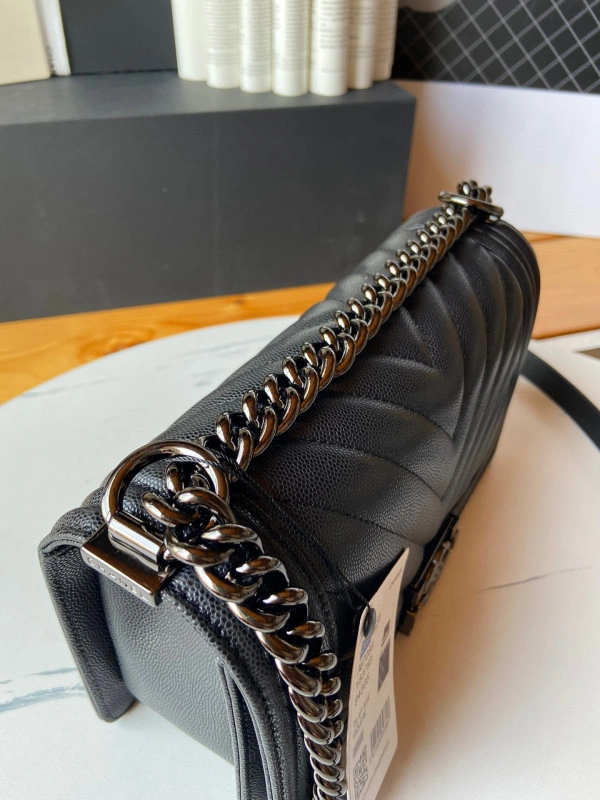 TopPick CHANEL BOY BAG WITH GUN CHAIN 20CM 25CM 237 - Image 5