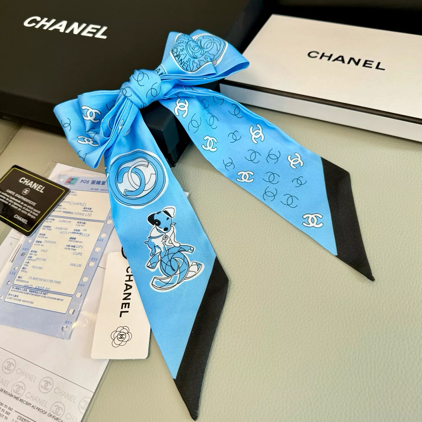 Bold 7493 Chanel Silk Scarf - Image 3