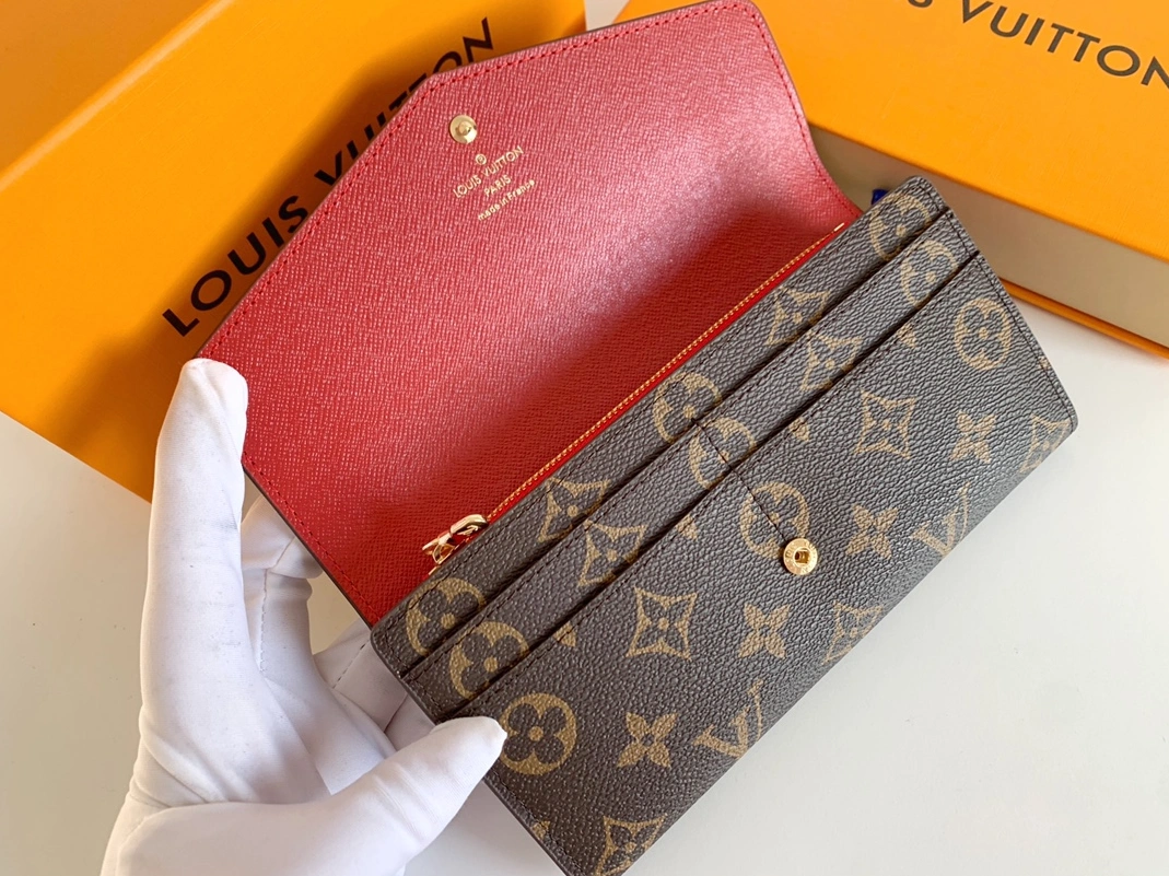 Bright 3115 Louis Vuitton LV Wallets In Red For Women - Image 3