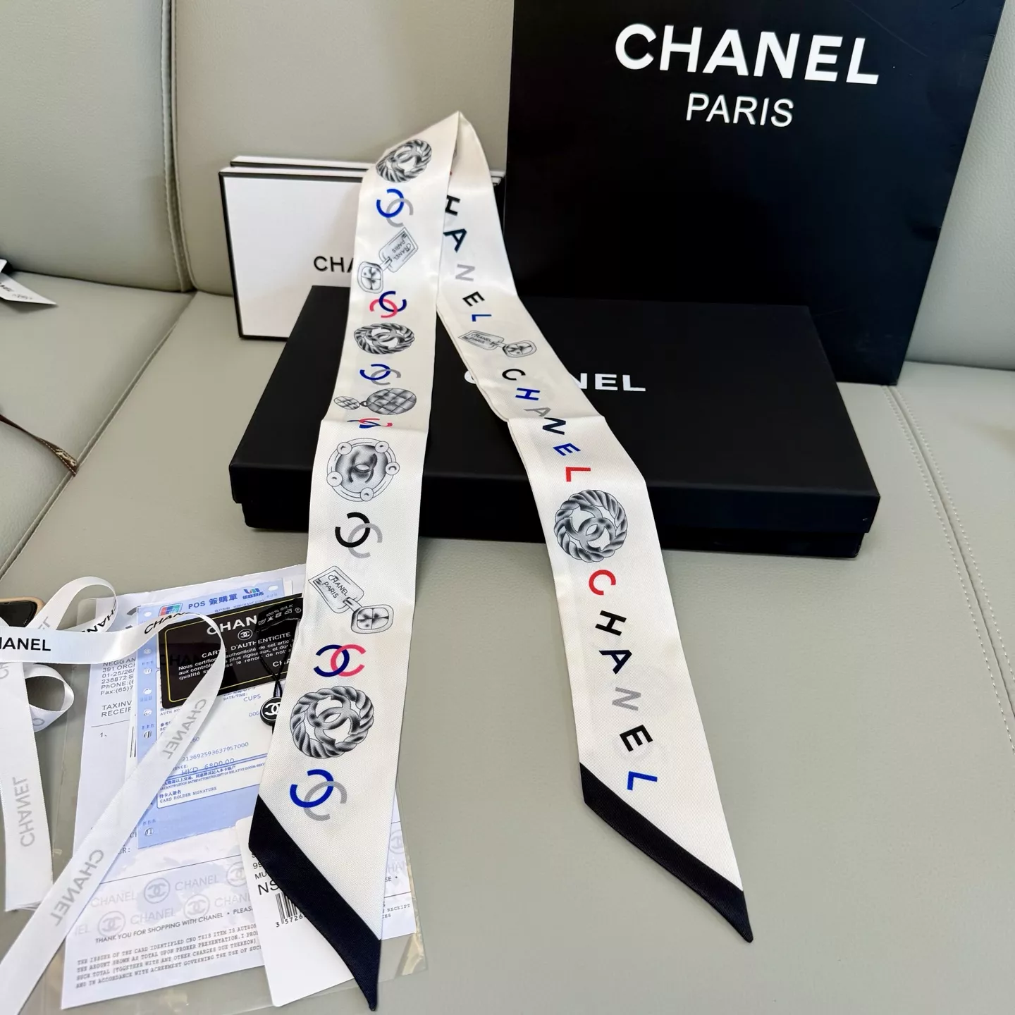 Chanel Silk Scarf Classic 3626