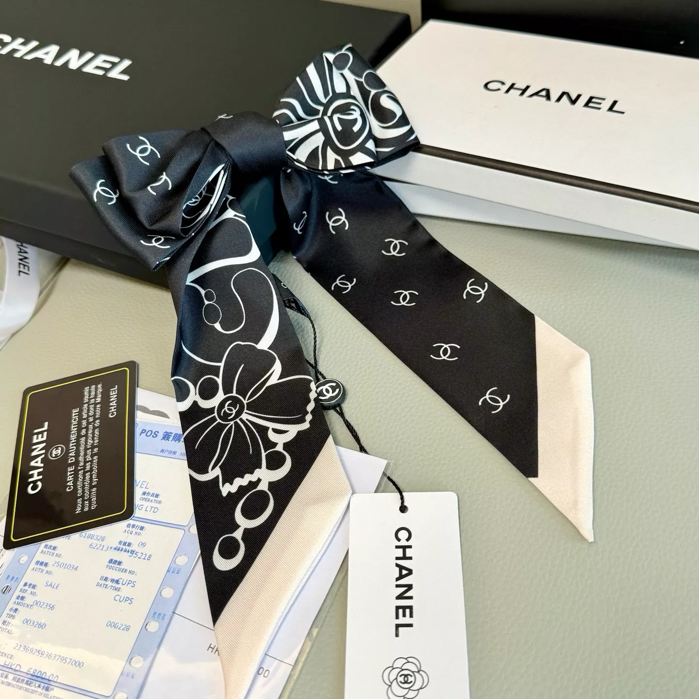 Chanel Silk Scarf Trendy 9549 - Image 3