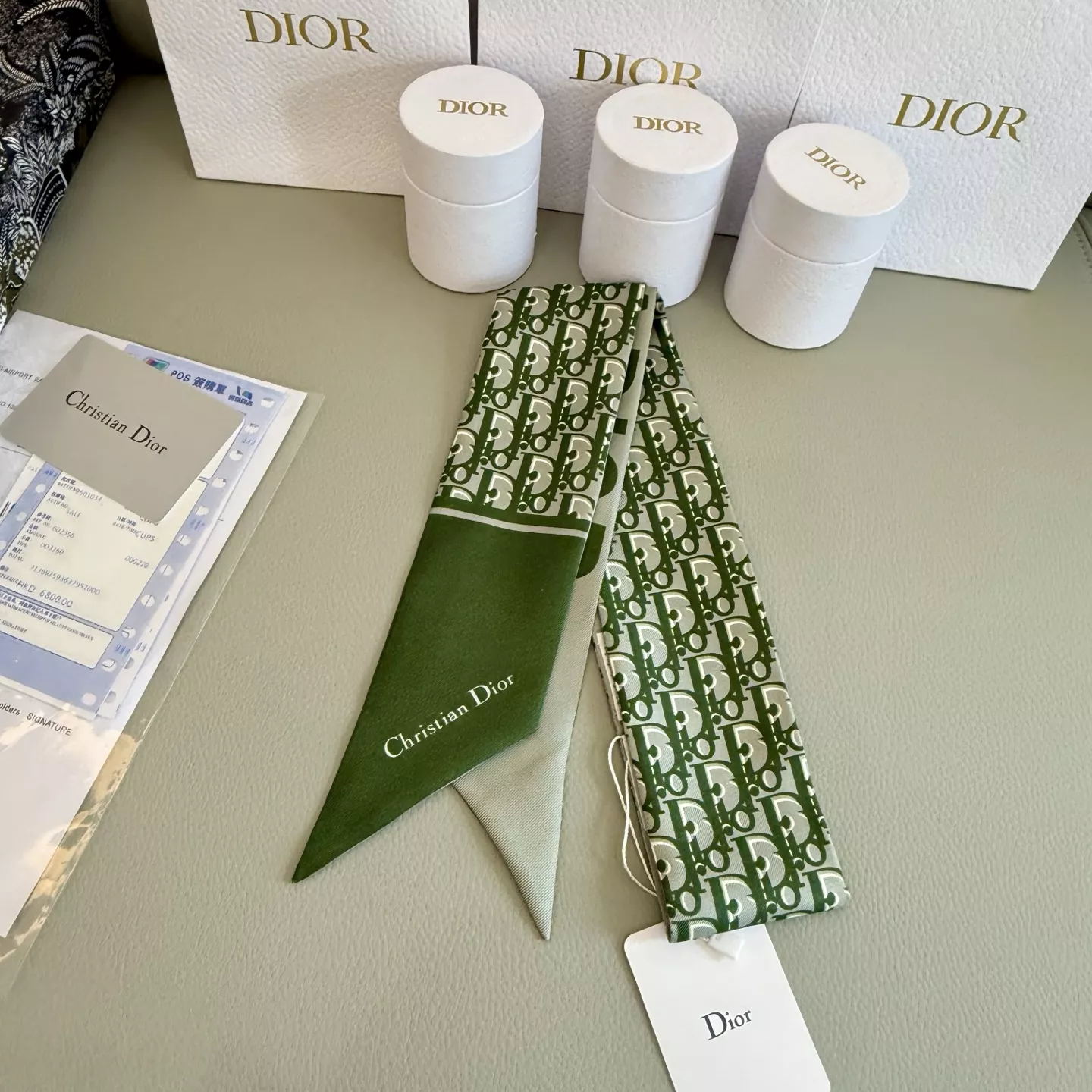 Christian Dior Silk Scarf Reliable 5611