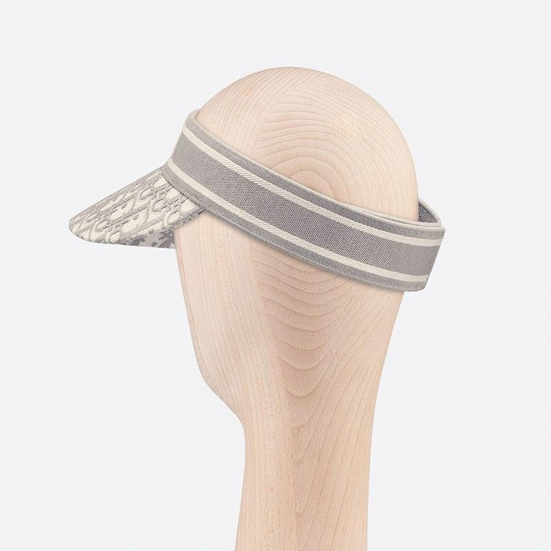 Christian Dior Visor D-Oblique Motif Cotton Grey UrbanStyle 7200 - Image 3