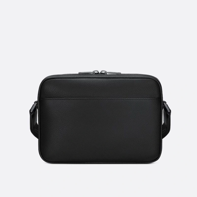 Comfortable 6592 Small Dior Rider 2.0 Zipped Messenger Bag In Grained Calfskin and Oblique Motif Canvas Black - Image 3