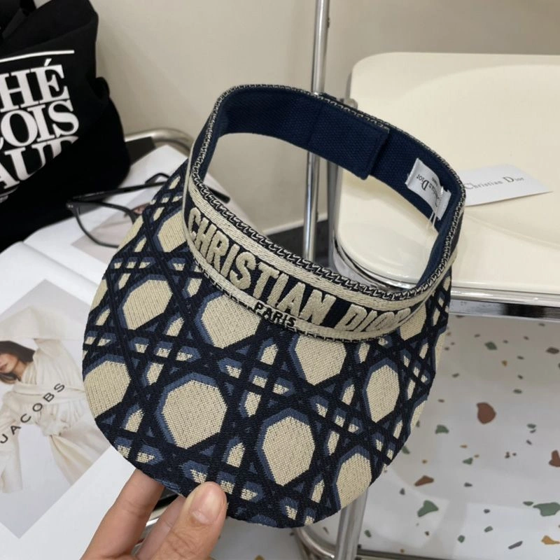 DailyWear 7110 Christian Dior Visor In Macrocannage Motif Cotton Blue - Image 3