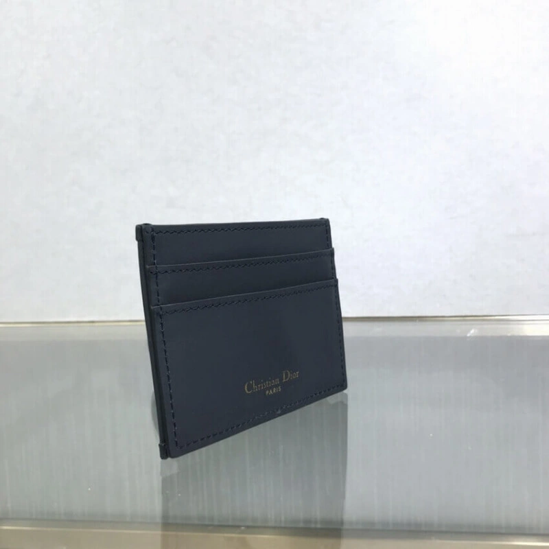 1 patch p Dior 30 Montaigne Flat Card Holder Blue Oblique Jacquard - Image 7