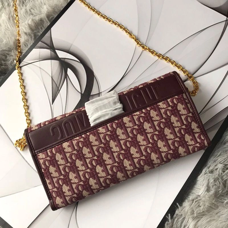 Dior 30 Montaigne Pouch Oblique Motif Canvas Burgundy GoAnywhere 1694 - Image 3