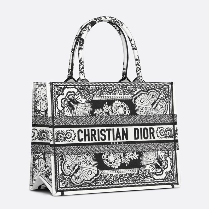 Dior Book Tote In Butterfly Bandana Motif Canvas Black ModernLook 6322 - Image 3