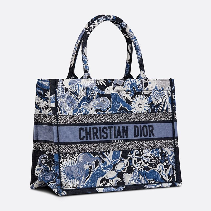 Dior Book Tote Zodiac Fantastico Motif Canvas Blue StreetReady 5161 - Image 3