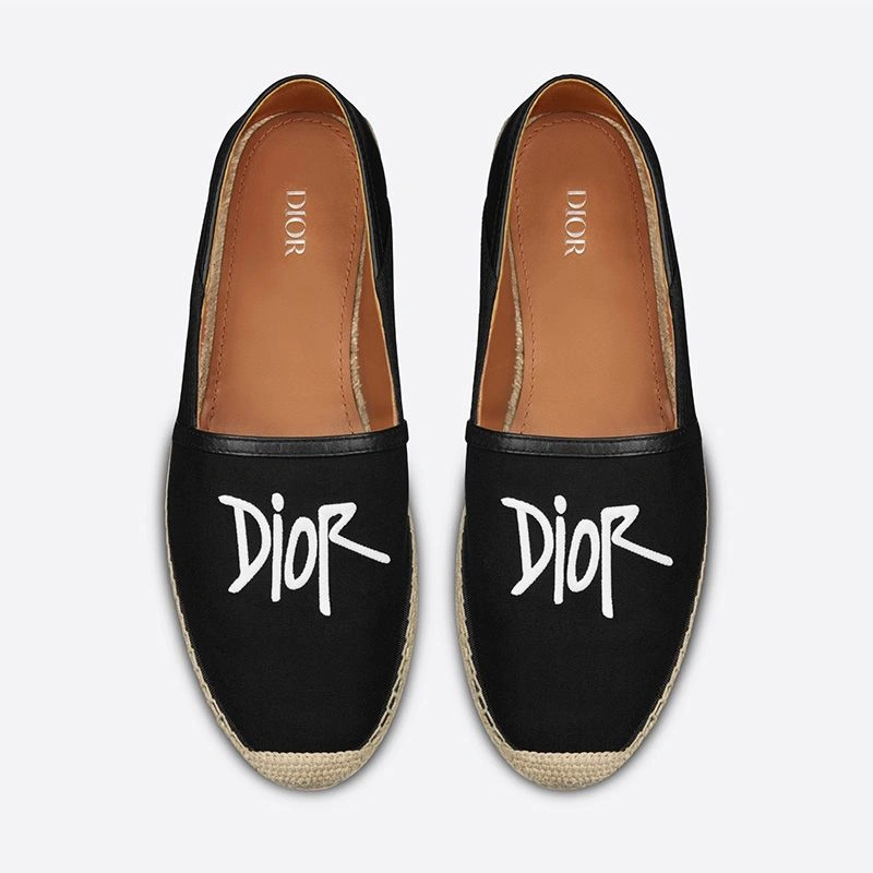 Dior Granville Espadrilles Women Shawn Logo Motif Canvas Black SmartChoice 6222 - Image 3