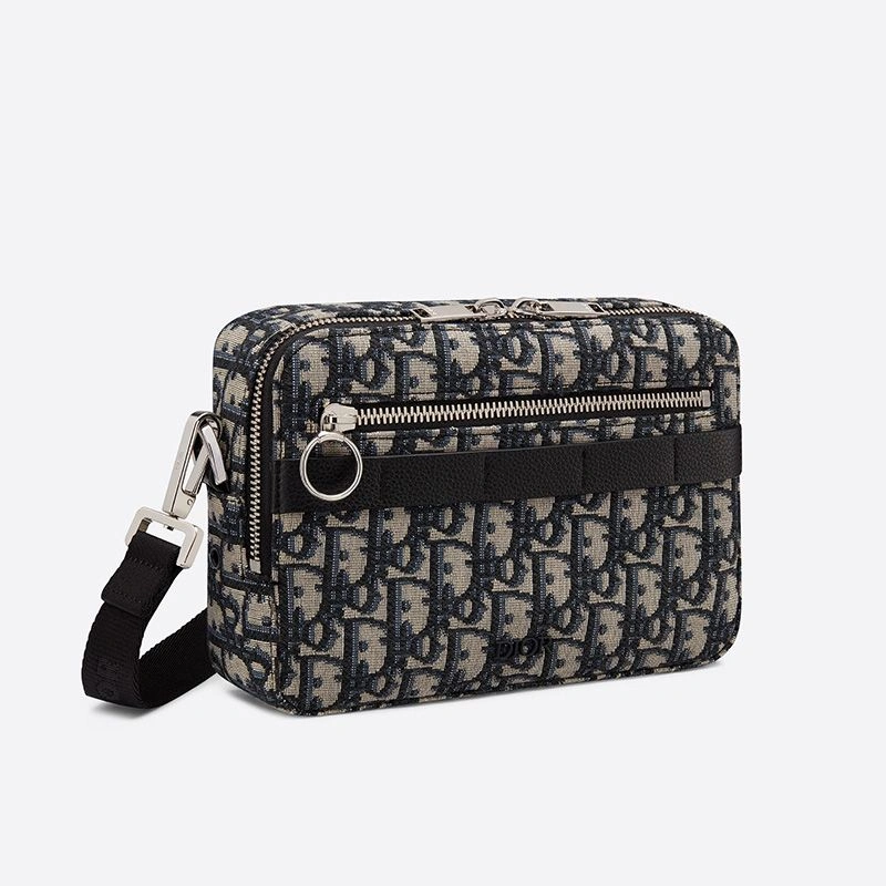 Dior Safari Bag with Strap In Oblique Motif Canvas Blue WellDesigned 5325 - Image 3