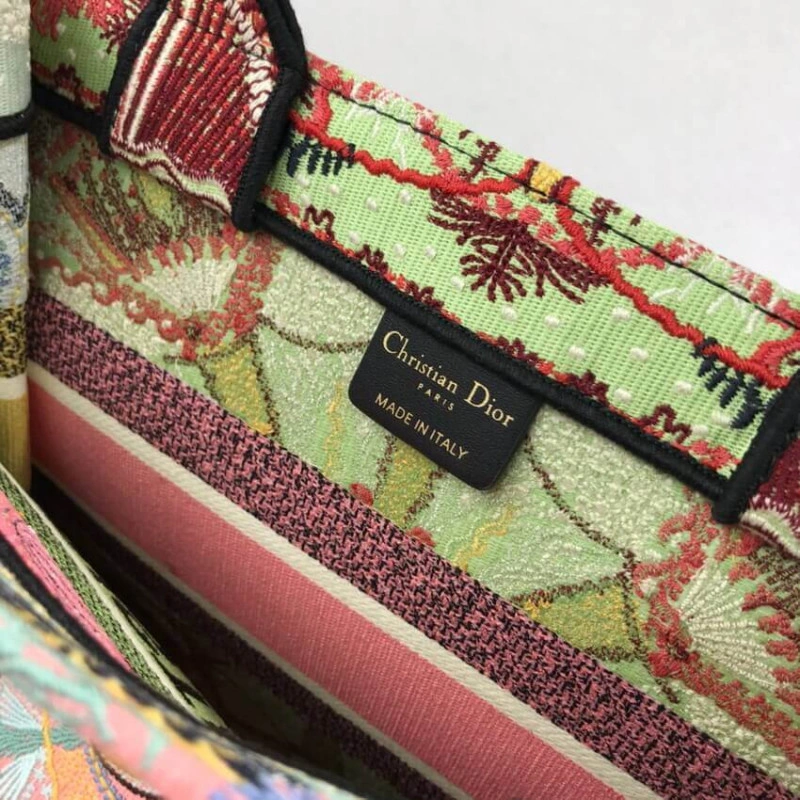 The Dior B Dior Small Book Tote Multicolor In Lights Embroidery - Image 8