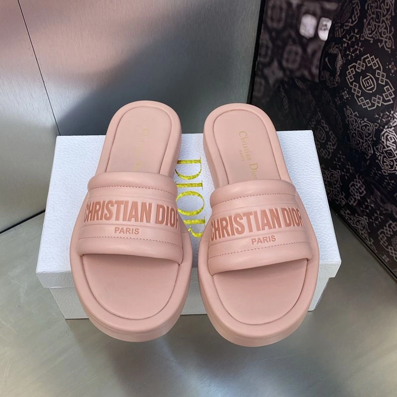 EasyMatch 6718 Dior Every-D Slides Women Lambskin Pink - Image 3