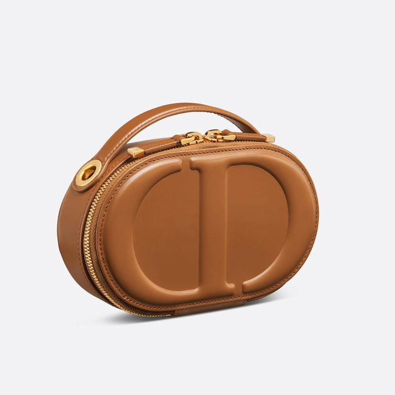 Fashionable 4863 Dior CD Signature Oval Camera Bag Calfskin Brown - Image 3