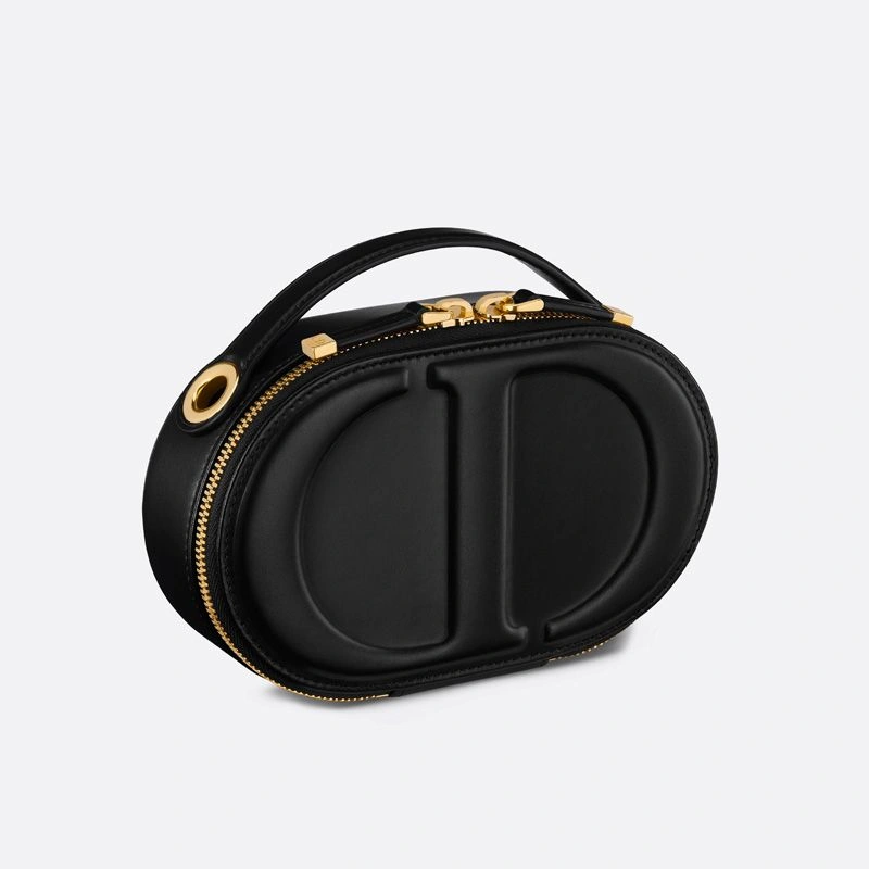 GoodFit 8339 Dior CD Signature Oval Camera Bag Calfskin Black - Image 3