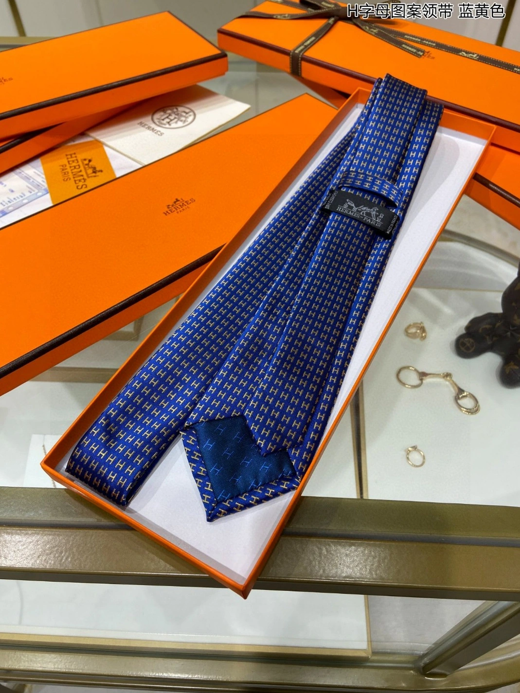 Hermes Necktie For Men Bold 9384 - Image 3