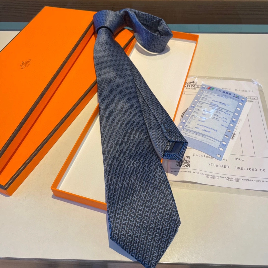 Hermes Necktie For Men Fashionable 8825 - Image 3
