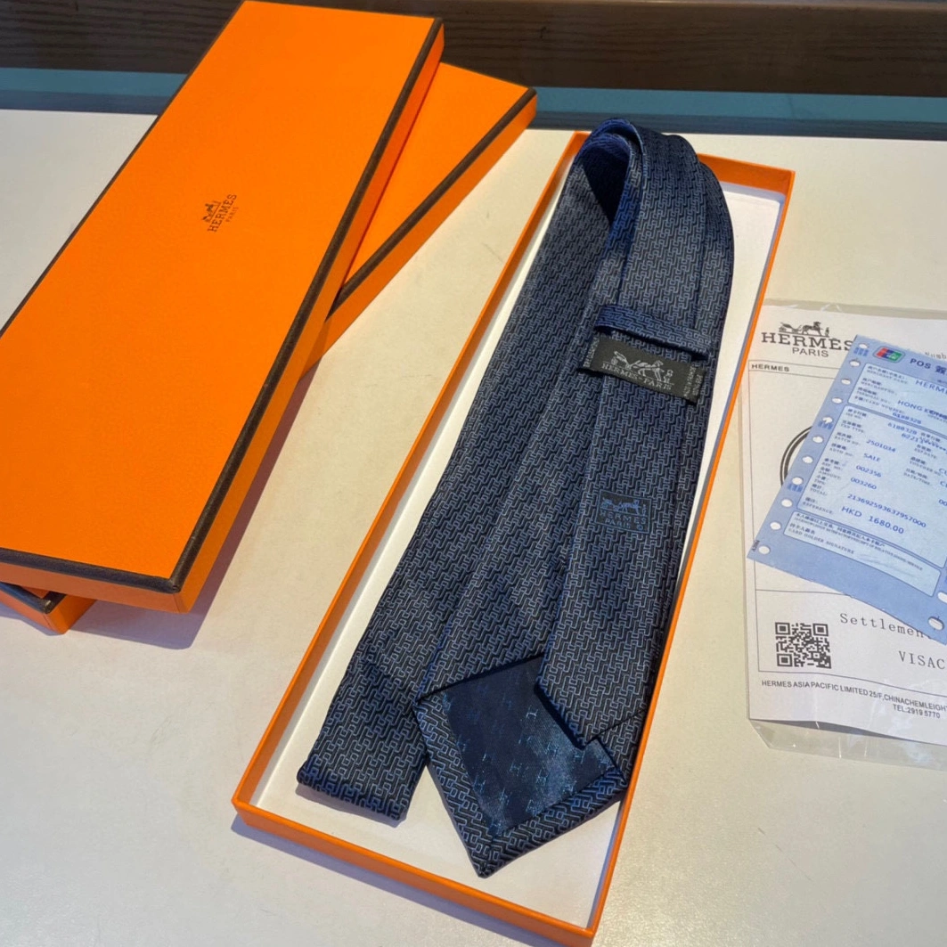 Hermes Necktie For Men Fashionable 8825 - Image 7