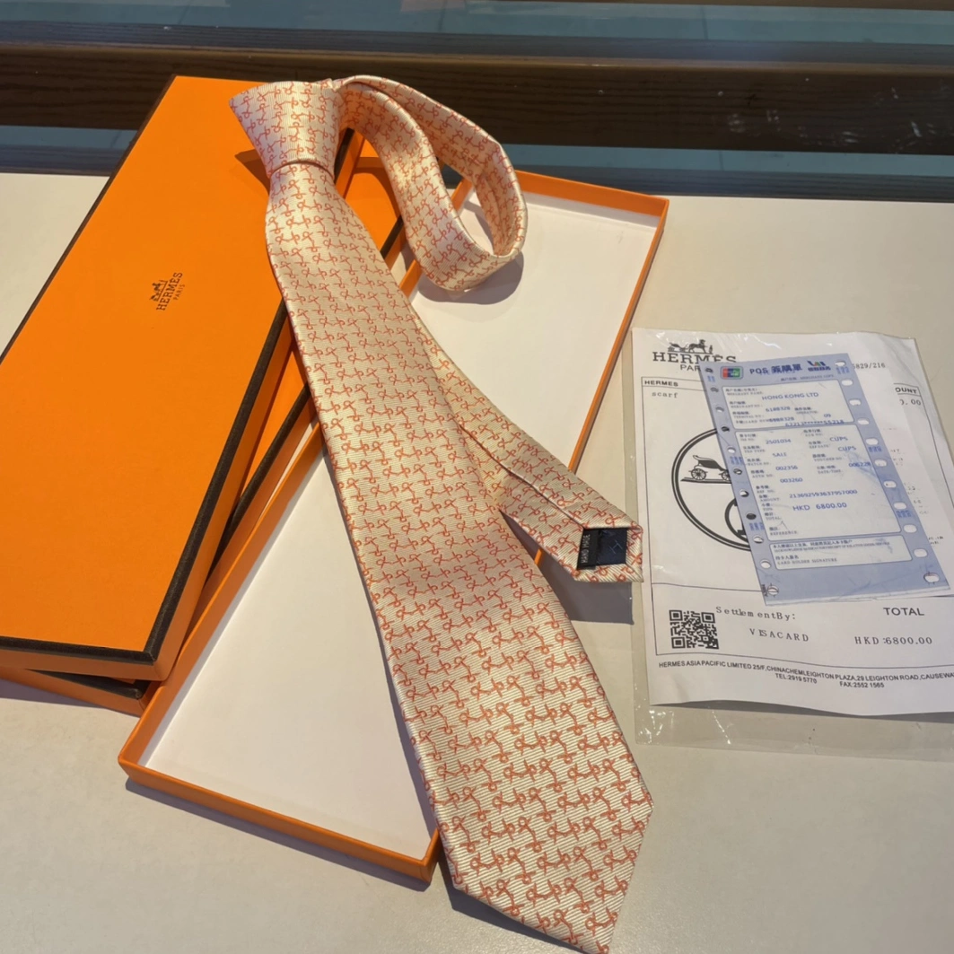 Hermes Necktie For Men Fashionable 8875 - Image 3