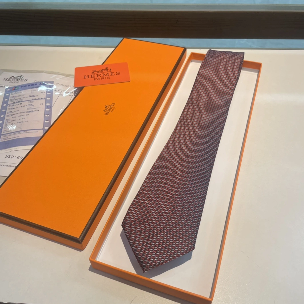 Hermes Necktie For Men Minimalist 1537 - Image 8