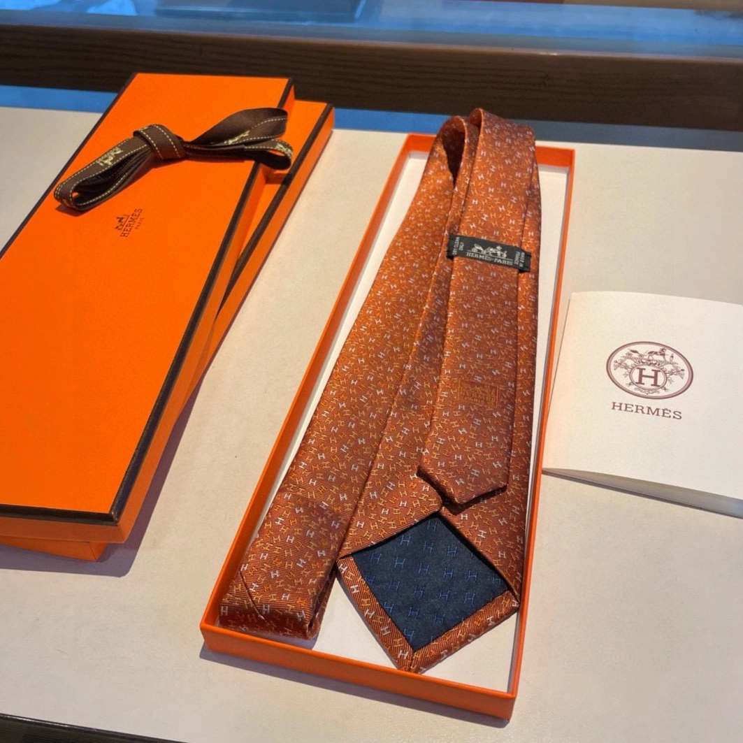 Hermes Necktie For Men Trendsetting 7361 - Image 6