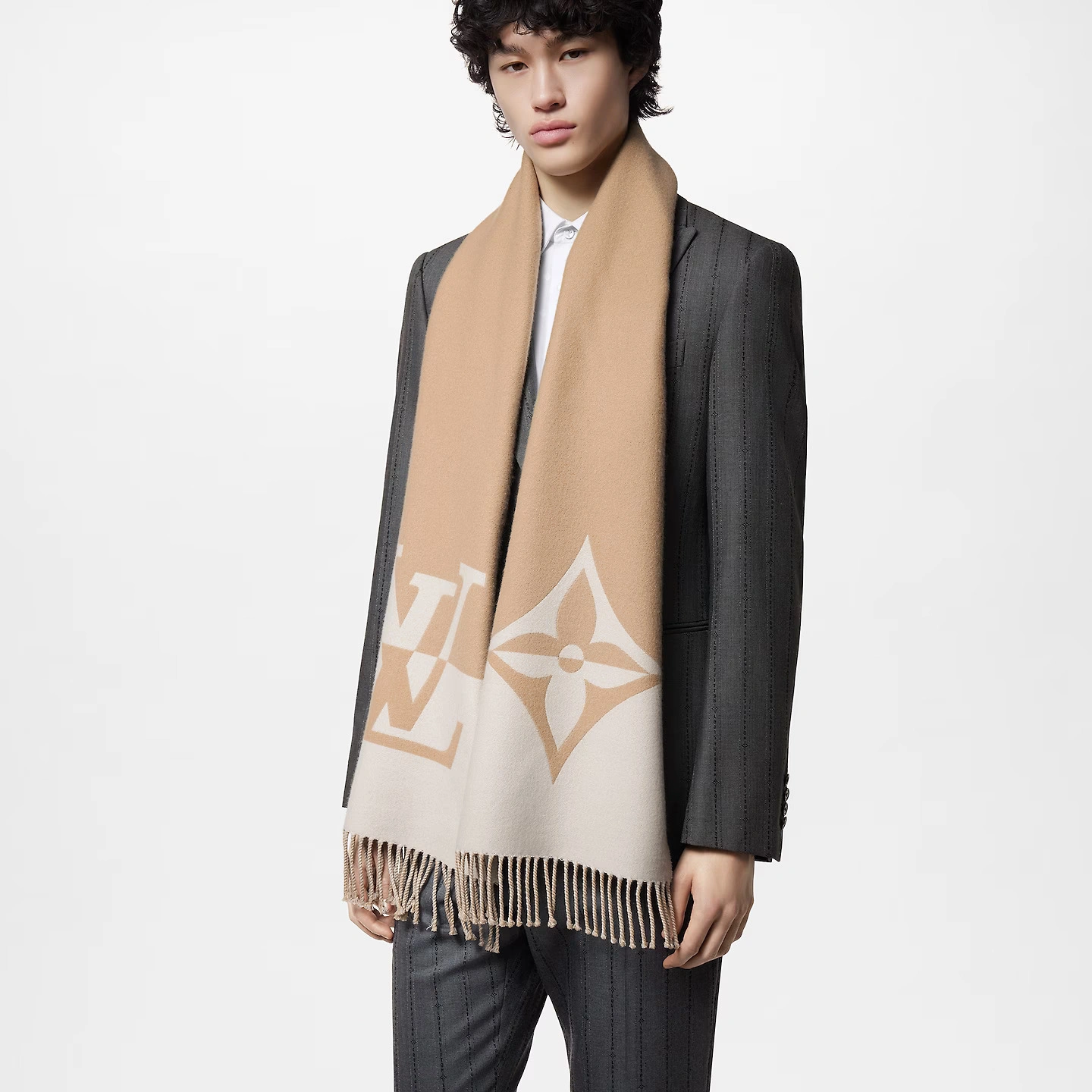 Louis Vuitton Beige M79098 Graphic Dual Scarf - Image 3
