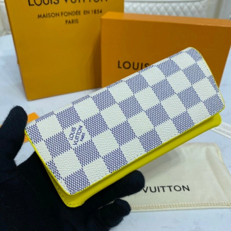 Pineapple Louis Vuitton Damier Azur Woody Glasses Case - Image 3