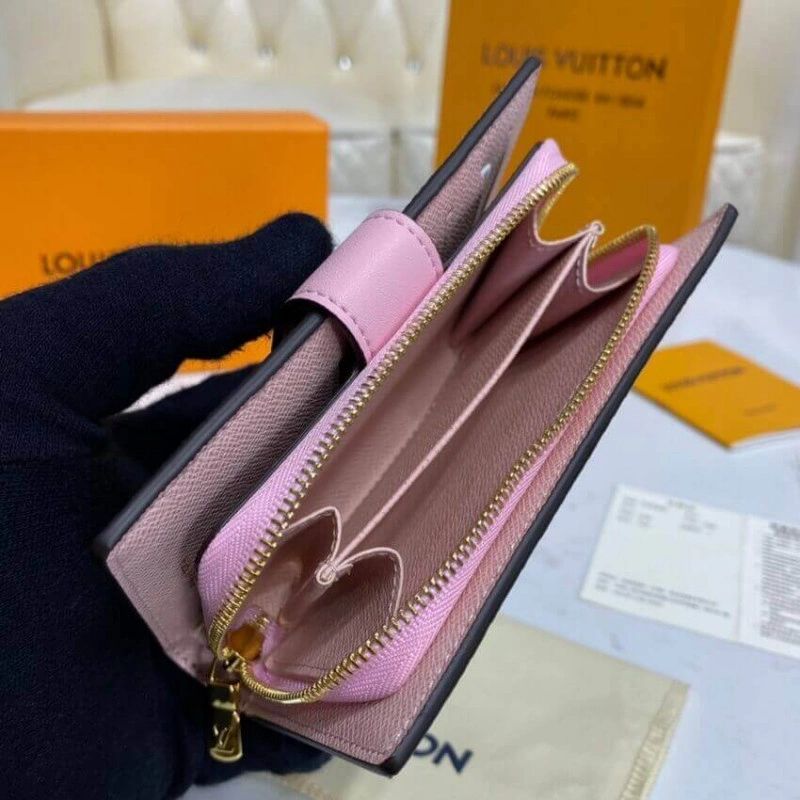 Cowhidele Louis Vuitton Damier Ebene Juliette Wallet Creme - Image 7