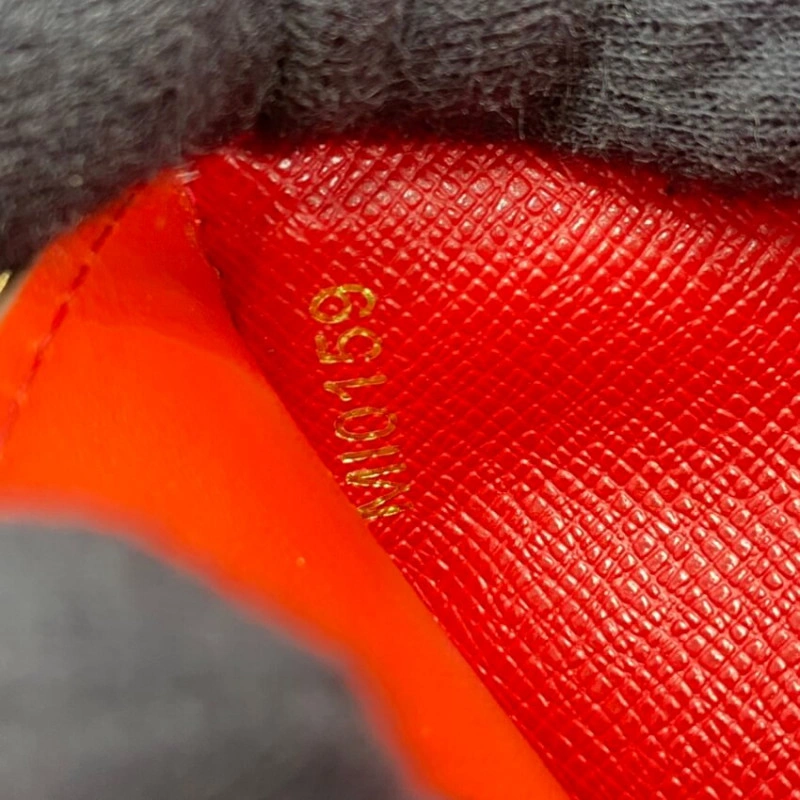  Coqu Louis Vuitton Damier Ebene Zoe Wallet Red - Image 10