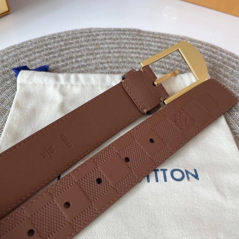 Damier In Louis Vuitton Detroit 35mm Belt - Image 7