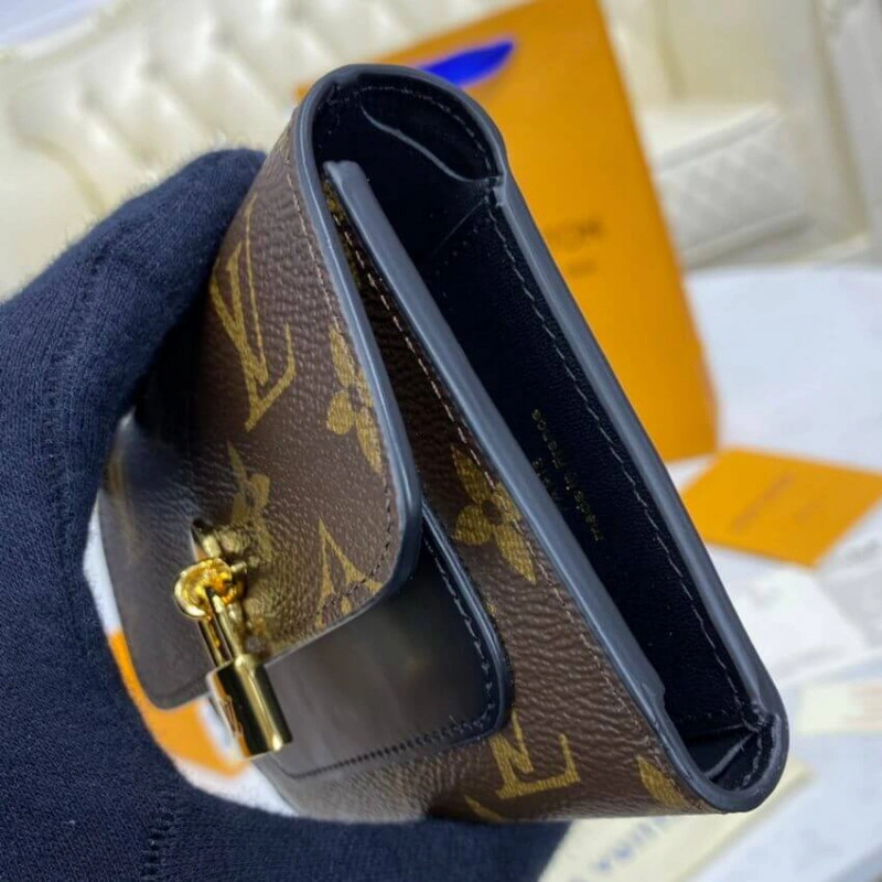 Golden co Louis Vuitton Flower Compact Wallet Black - Image 5