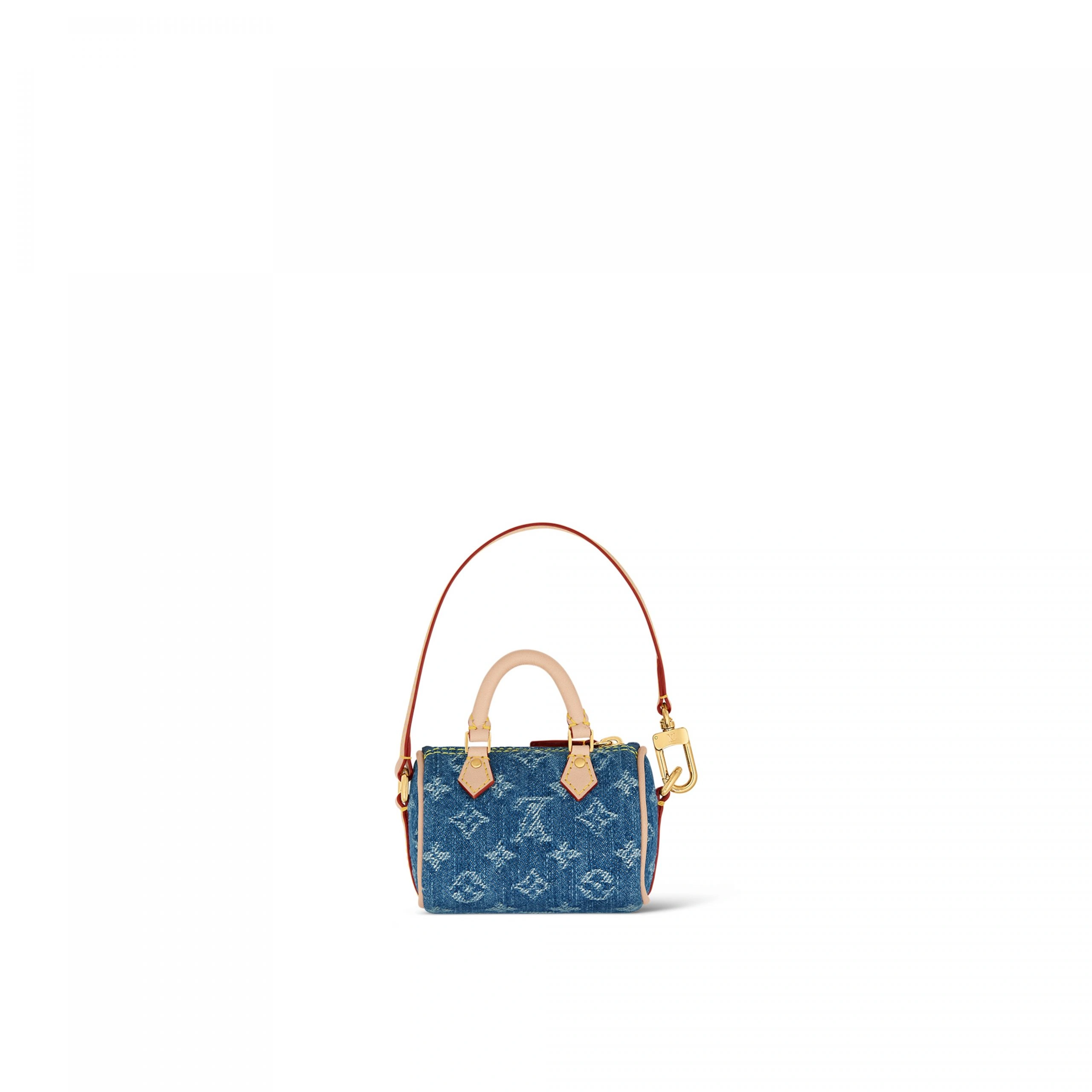 Louis Vuitton M01701 Micro Speedy Bag Charm Denim Blue - Image 3