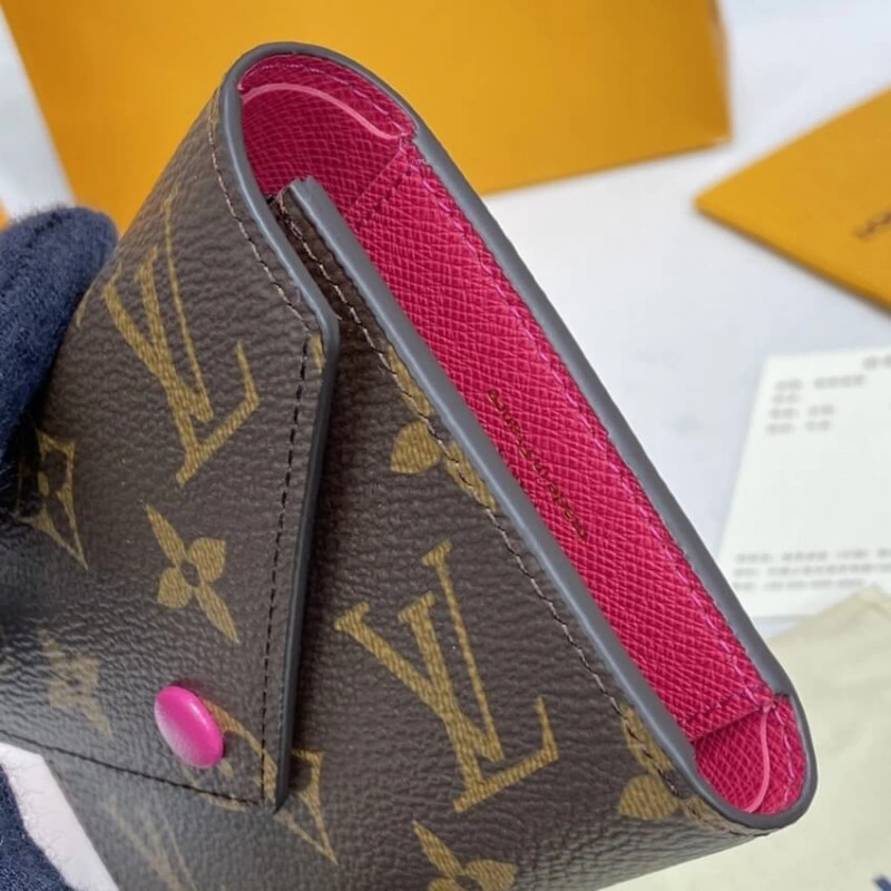 Bill pock Louis Vuitton Monogram Canvas Victorine Wallet Rose Red - Image 4