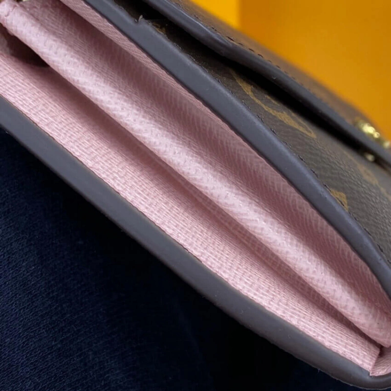 Inside fl Louis Vuitton Monogram Cavas Sarah Wallet Pink - Image 5