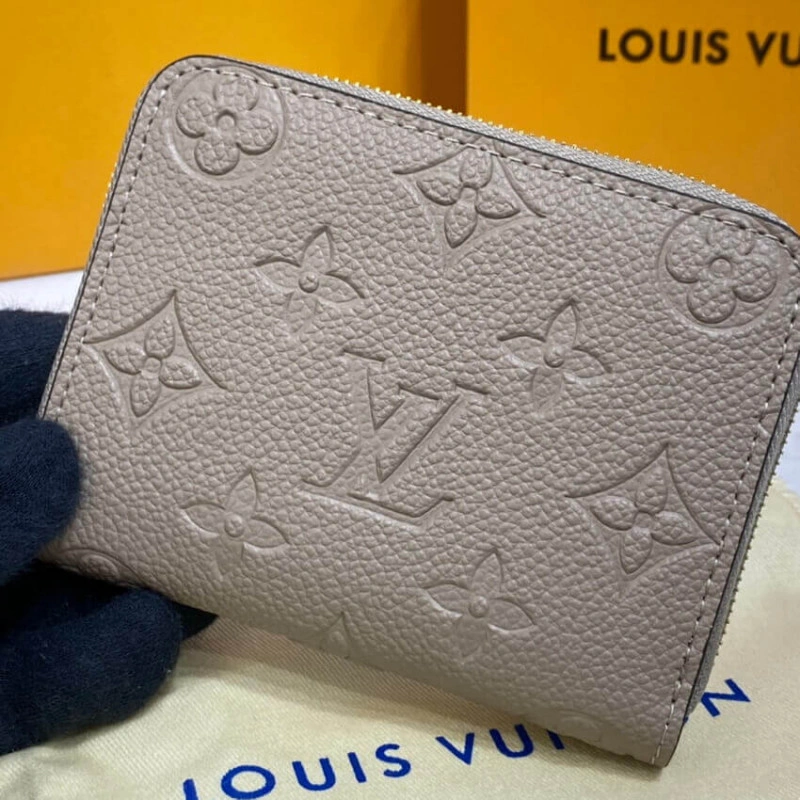 4 card sl Louis Vuitton Monogram Empreinte Zippy Coin Purse Tourterelle - Image 3