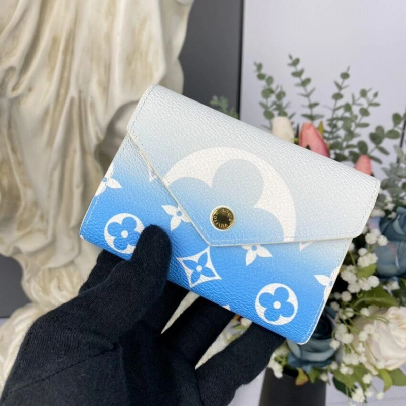 Goldcolou Louis Vuitton Victorine Wallet Blue - Image 3