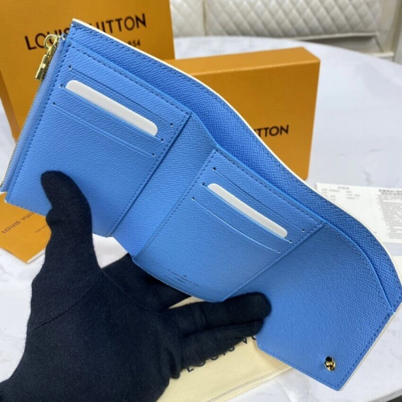 Goldcolou Louis Vuitton Victorine Wallet Blue - Image 9