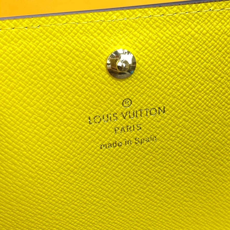 Grained c Louis Vuitton Vivienne Holidays Monogram Sarah Wallet Yellow - Image 7