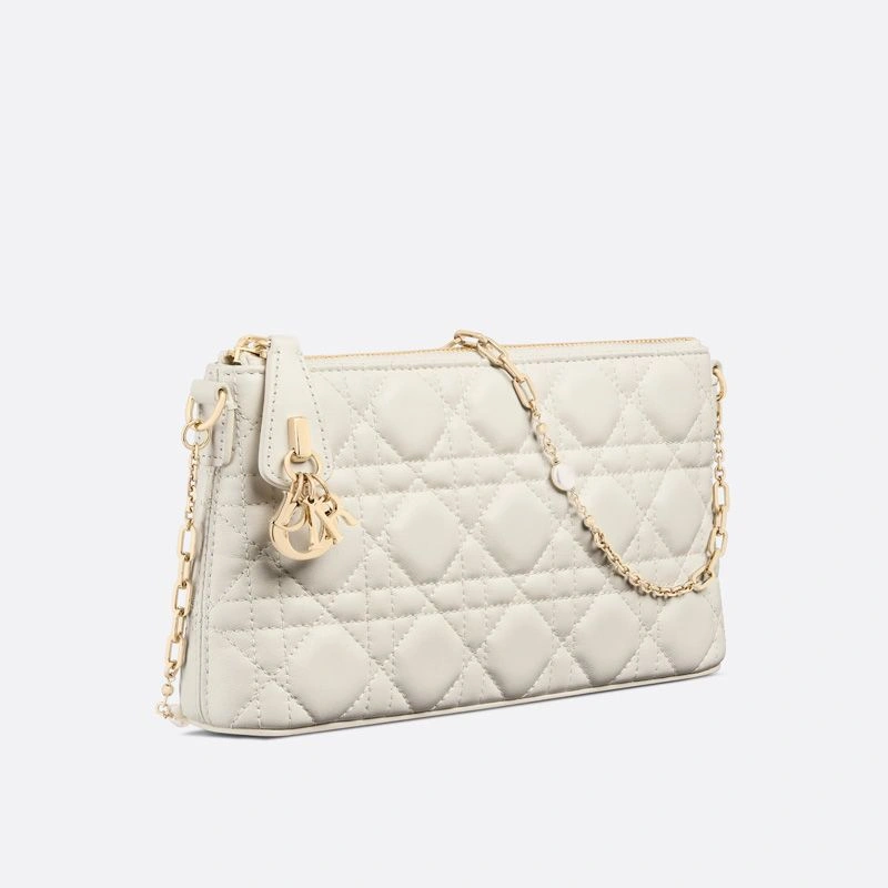 Mini Dior Midi Bag Cannage Lambskin White EasyMatch 3552 - Image 3