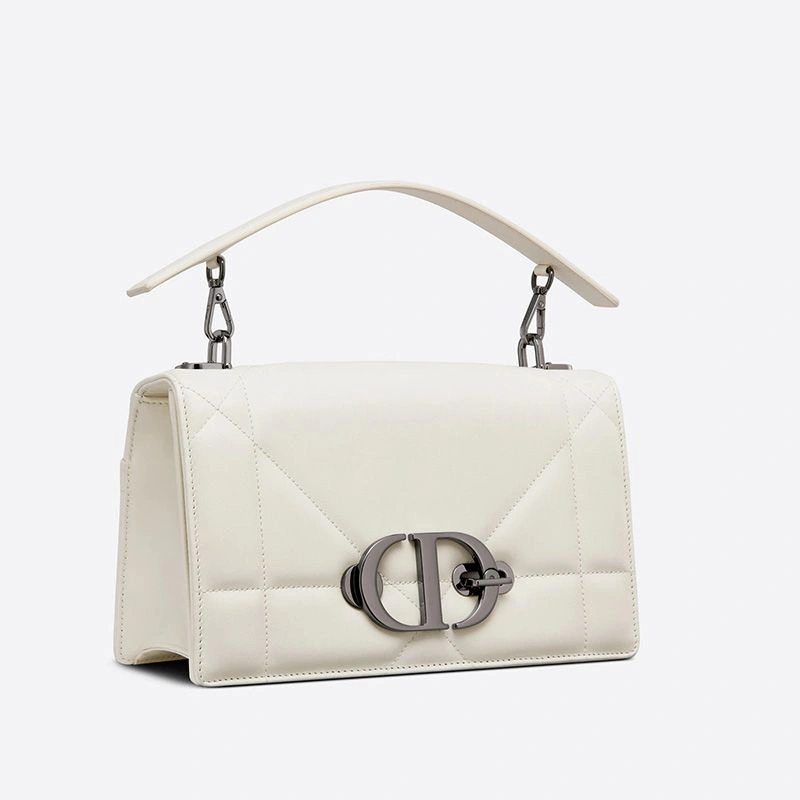 ModernLook 7047 Dior 30 Montaigne Chain Bag with Handle In Maxicannage Lambskin White - Image 3