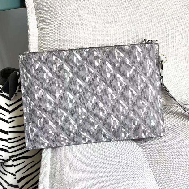 Popular 6729 Dior Pouch CD Diamond Canvas Grey - Image 3