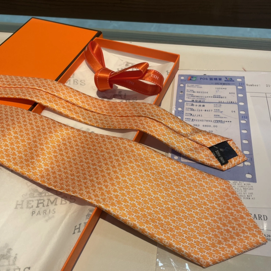 Stylish 565 Hermes Necktie For Men - Image 6