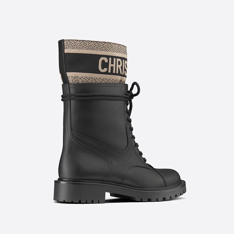 UrbanStyle 3395 Christian Dior D-Major Ankle Boots Women Calfskin and Technical Fabric Black - Image 3