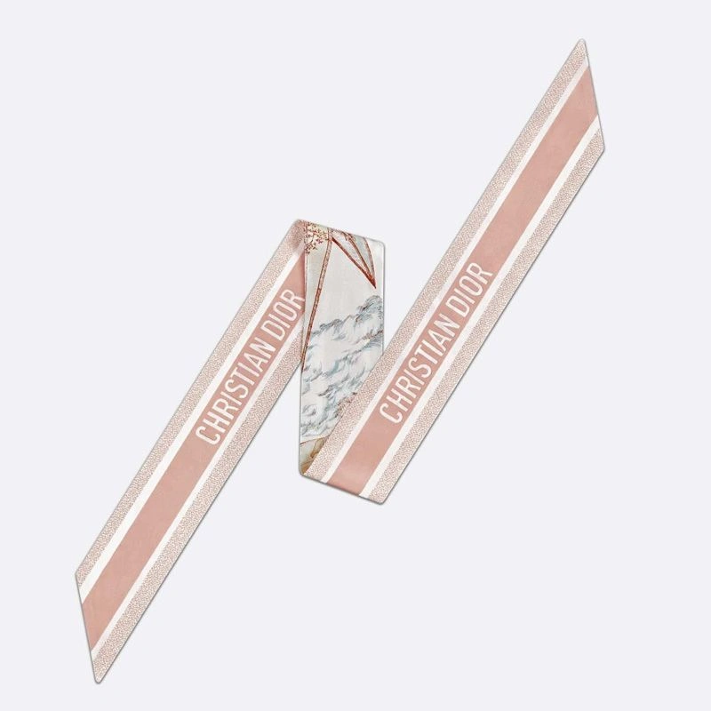 UrbanStyle 8353 Dior Mitzah Twill In Reve d'Infini Motif Silk Cherry - Image 3