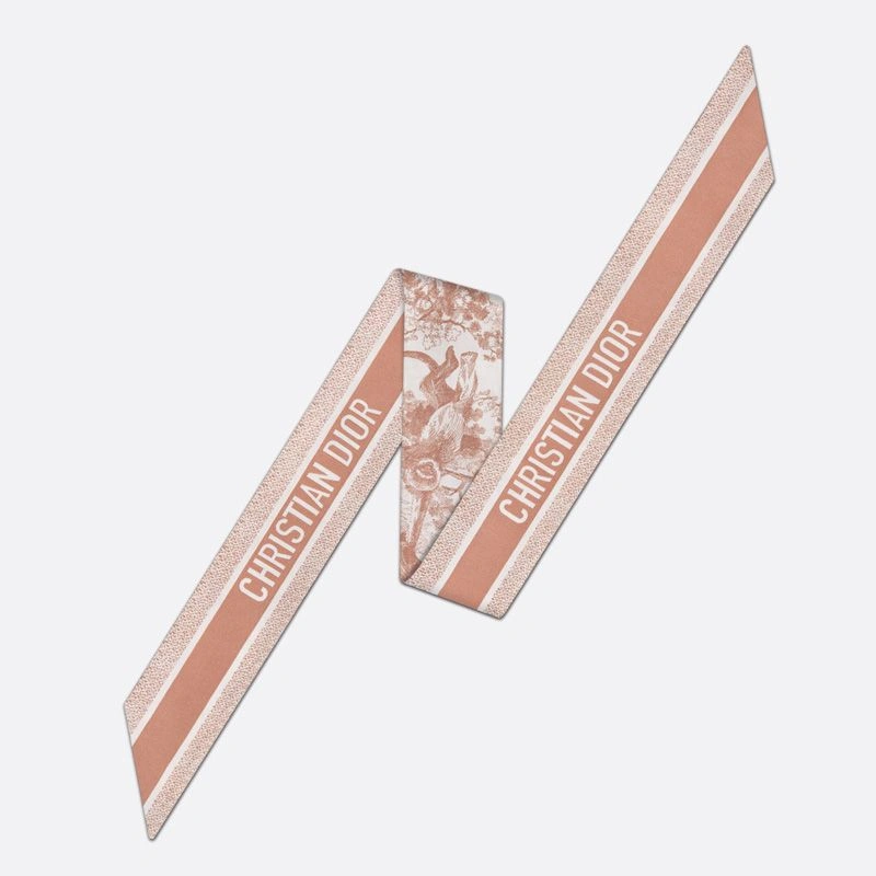 WellDesigned 5919 Dior Mitzah Twill In Toile de Jouy Sauvage Motif Silk Cherry - Image 3