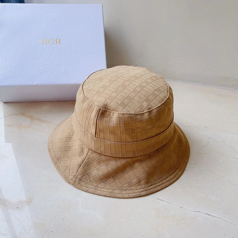 WellDesigned 853 Dior Bucket Hat Cannage Motif Cotton Khaki - Image 3