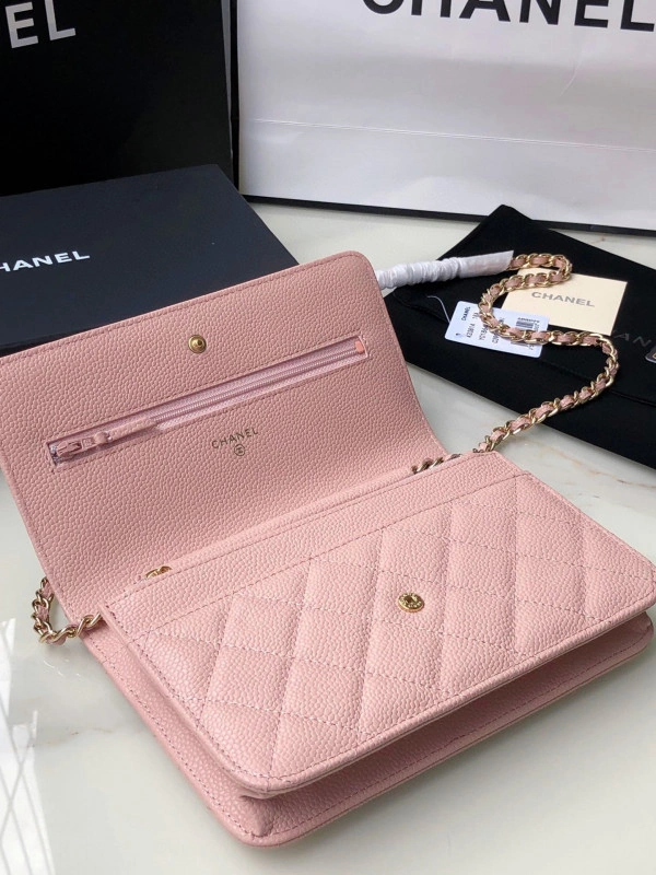 DailyWear CHANEL CHAIN WALLET CAVIAR WITH GOLD HARDWARE 708 - Image 10